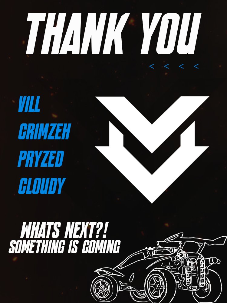 OCEInfiniteES's tweet photo. Today we make the decision to let our players go, we would like to thank @V1ll_Official, @xcrimzeh, @VV_Cloudy_ &amp; @PryzedRL for the amazing contributions they played in VV! We know they will find another team best suited for them.

We are not done! Something new is coming! https://t.co/grkllRtpFz