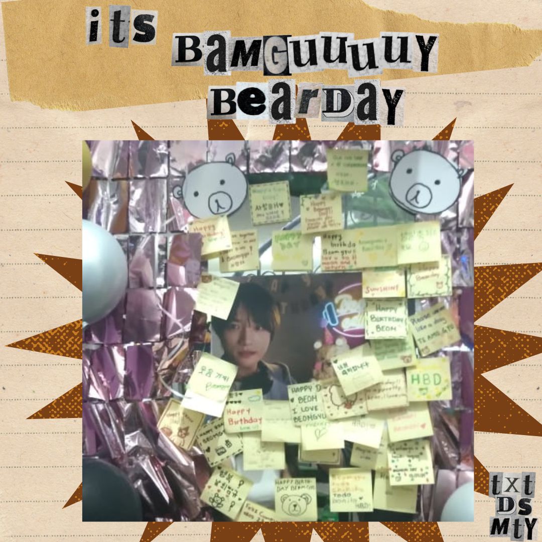 TXTDSMonterrey's tweet photo. 🐻✨BI'TS AMGYUUUU BEAR-DAY✨🐻

✨MOA muchas gracias por ser parte de nuestro festejo en honor a el cumpleaños de nuestro CHOI BEOMGYU !!🐻✨ Nos divertimos mucho y creamos bonitos recuerdos junto a mas MOA! Esperamos que te hayas sentidx comodx en nuestro club + https://t.co/8xwMRdPJ6V
