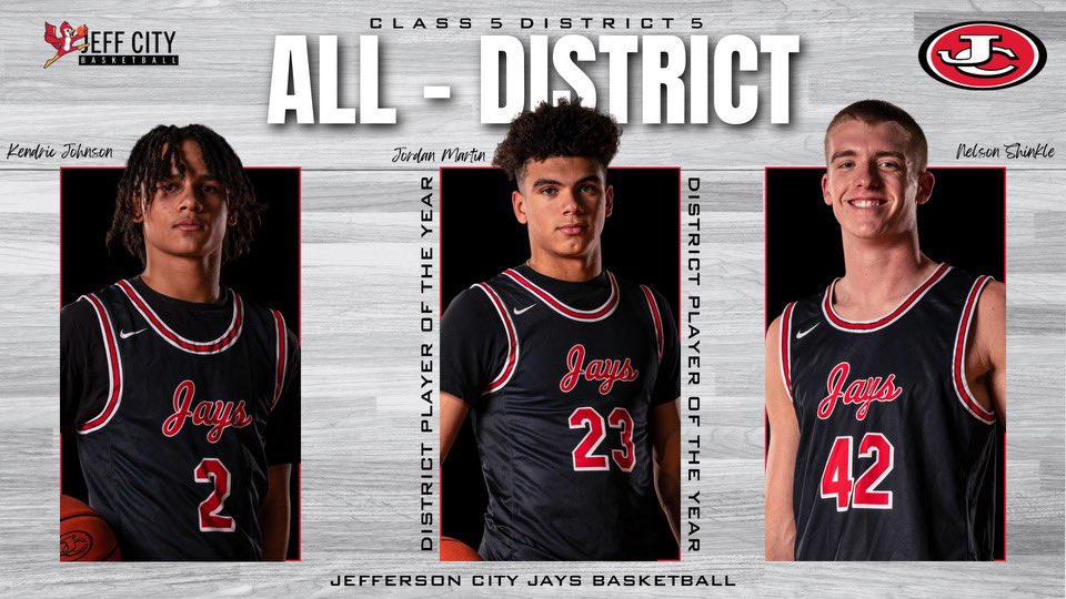 Congrats to Jordan Martin (Back to Back POY), Kendric Johnson and Nelson Shinkle for C5D5 All-District honors! @Jordan123106 @NelsonShinkle @Kendric_5_