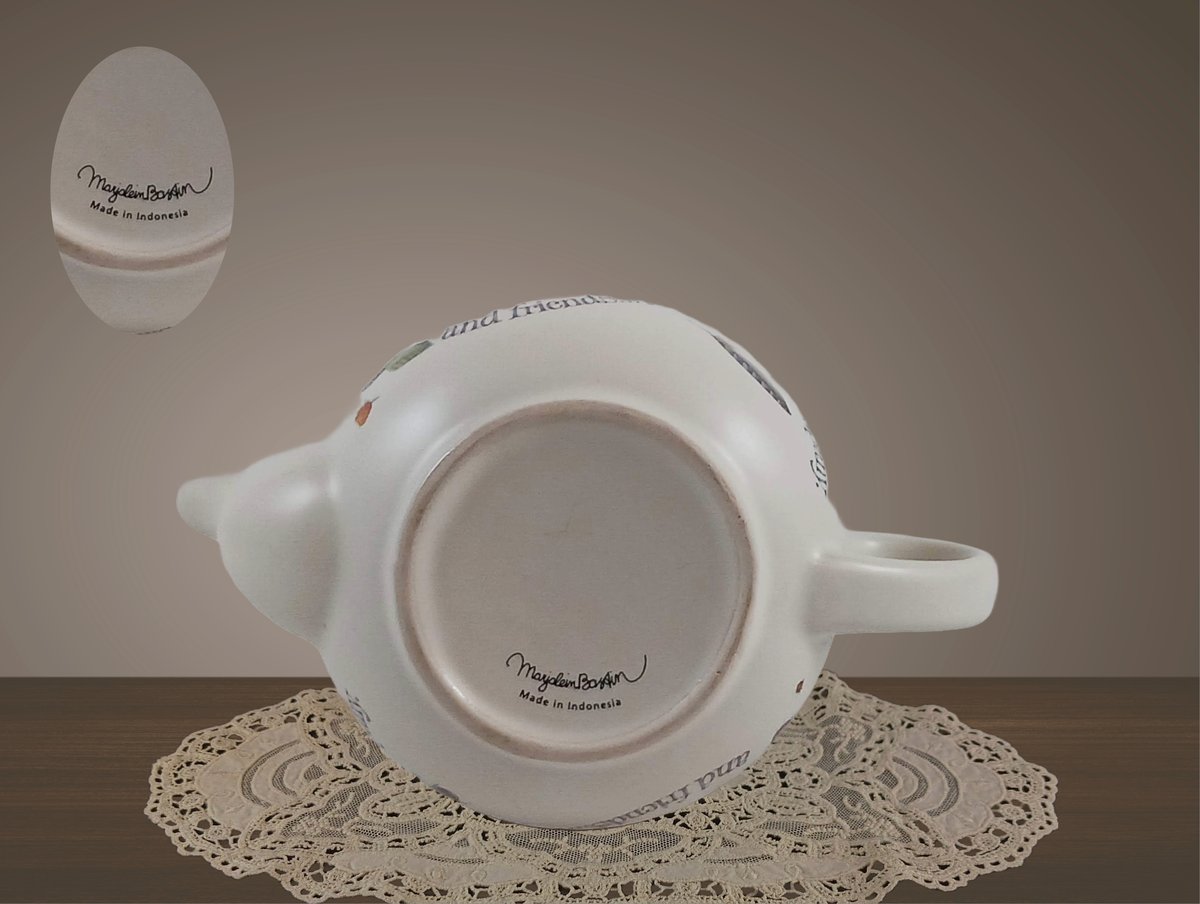 Natures Sketchbook Ceramic Teapot by Marjolein Bastin, 'A Moment of Quiet' forgottenkeepsakes.etsy.com/listing/169881… #teapot #teatime #hallmark #marjolein #bastin #naturessketchbook #ceramicteapot #giftteaset #hostessgift #holidaygiftware #kitchendecor #teaparty #tea #teacup #housewarming #gift
