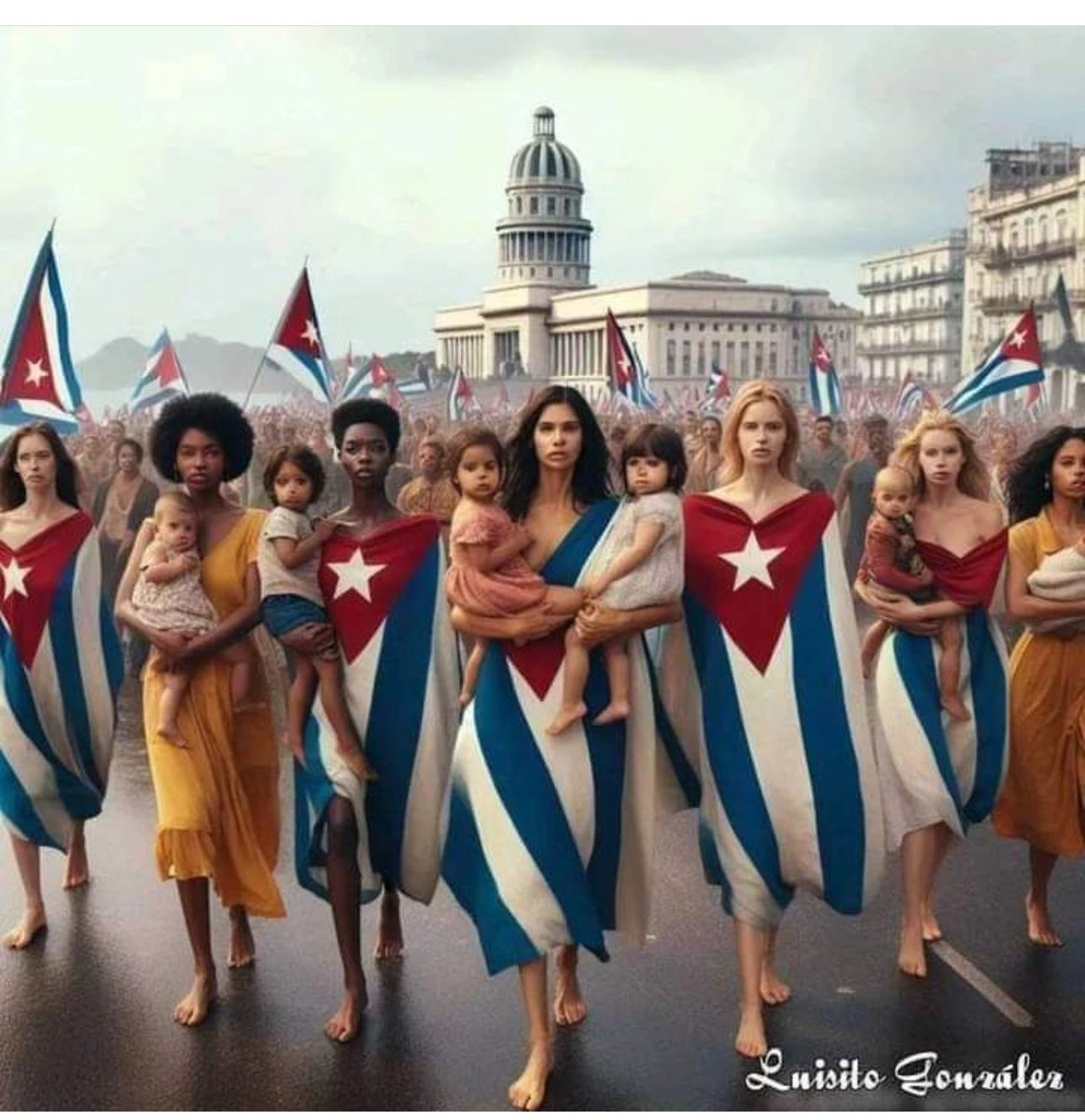 Cuban dictatorship ignores our mothers' pain, hunger, anguish, desperation, fear, suffering, and sadness. They abuse them and incarcerate their children. The world must unite to provide aid and pressure for change, amplifying voices against regime injustices. #SOS & Stand w/ CUBA