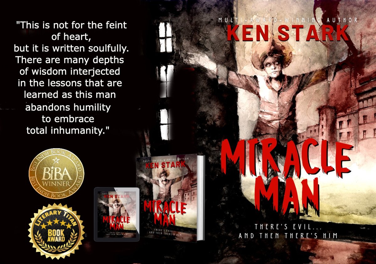 “Miracle Man: The Rise of an Anti-Christ by horror master Ken Stark might be the most horrifying portrayal of mankind's inner demons ever written."

👉mybook.to/miracleman
MIRACLE MAN
FREE on Kindle Unlimited

#Kindleunlimited #Horrorcommunity #antichrist #mustread #HORROR