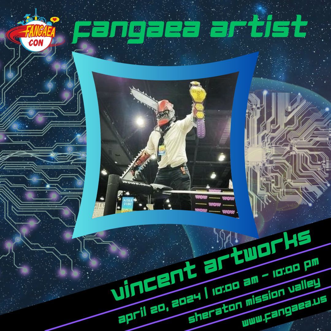 Super-hyped to begin announcing our artists for Fangaea 2024, beginning with Vincent Artworks 🤩 

Creations with his unique flavor, visit his booth at Fangaea 2024 on Saturday, April 20 🤖 
.
.
.
.
#fangaea #fangaeacon #fangaea2024 #featuredartist #artistoftheday #artist