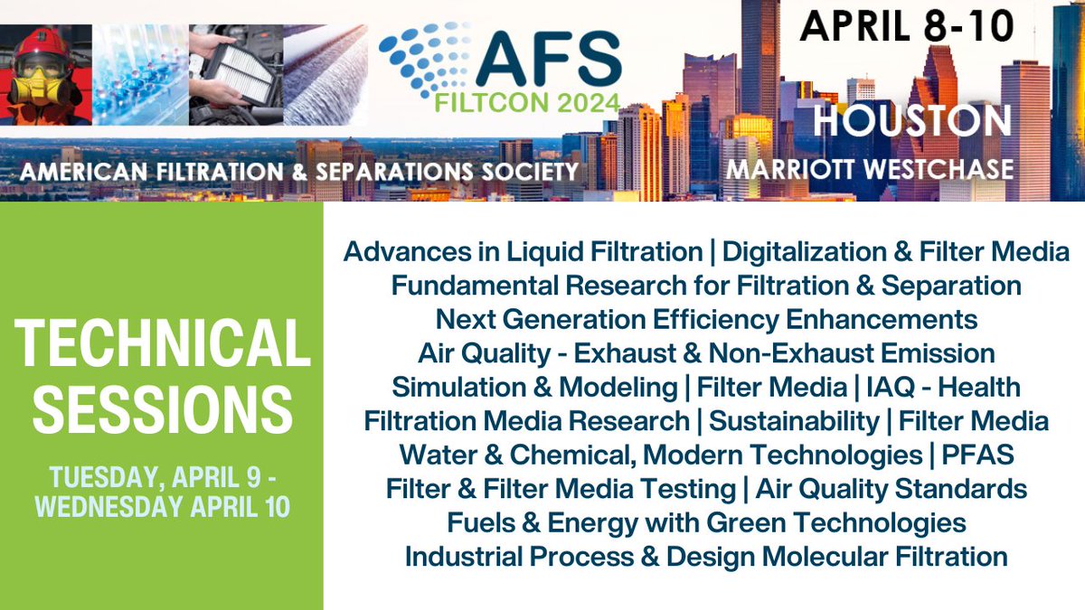 With more than 70 technical presentations, #FiltCon24 is this year's leading filtration and separations technical conference in North America. Take a look at the complete program here: filtcon.joynconference.com/v2/