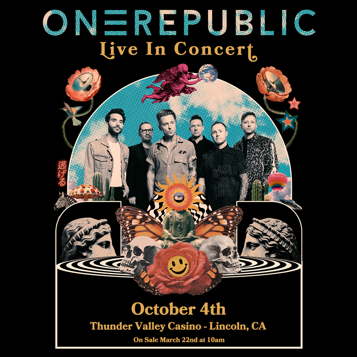 California! 🌊🏖️We'll be coming to Thunder Valley Casino in Lincoln this October! Tickets on sale Friday at 10am: ticketmaster.com/event/1C00606D…