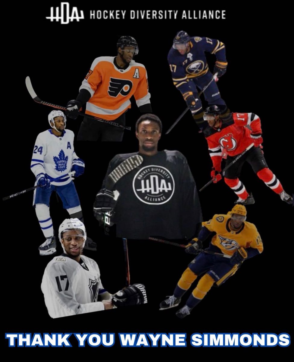 Congratulations to our brother Wayne Simmonds on his retirement! We would like to thank him for everything he does to advocate for a new diverse world of Hockey. His impact in the sport has paved the way for so many of our youth. What an outstanding career! #waynesimmonds #hda