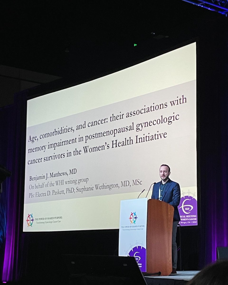 bjdmatthews's tweet photo. Grateful for the opportunity to give my first-ever and second presentations for at @SGO_org Annual Meeting, one on memory impairment in GYN cancer survivors in the WHI (my fellowship thesis) and… on ChatGPT. #SGOmtg https://t.co/e9d5nvzPIq