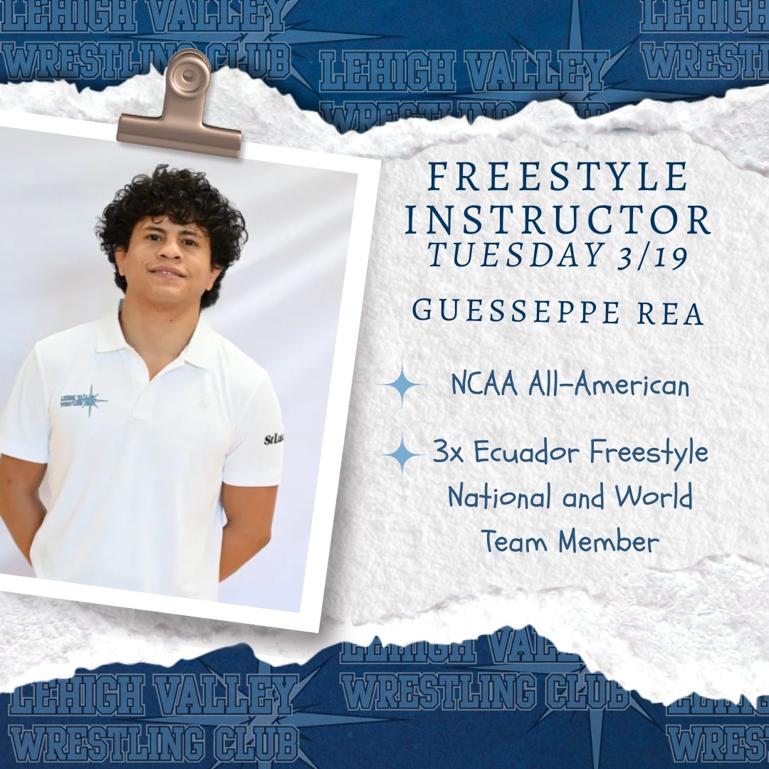 Liberty High School Wrestling (@libertyhwc) on Twitter photo First session tomorrow at 5:30
📍Liberty HS Wrestling Room
USA Wrestling Active Membership required
<a href="/LVACW/">Lehigh Valley Wrestling RTC</a> <a href="/G_Rea1/">Guesseppe Rea</a> First session tomorrow at 5:30
📍Liberty HS Wrestling Room
USA Wrestling Active Membership required
<a href="/LVACW/">Lehigh Valley Wrestling RTC</a> <a href="/G_Rea1/">Guesseppe Rea</a>