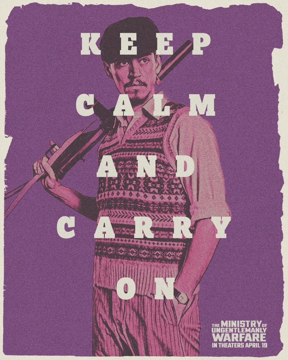 hcavill8's tweet photo. Be like those terribly naughty members of the Special Operations Executive....Keep Calm and Carry On until The Ministry of Ungentlemanly Warfare, the new movie from Guy Ritchie, comes out in US cinemas on April 12th.

#UngentlemanlyWarfare #MinistryMadness https://t.co/pbHyOOFAtp