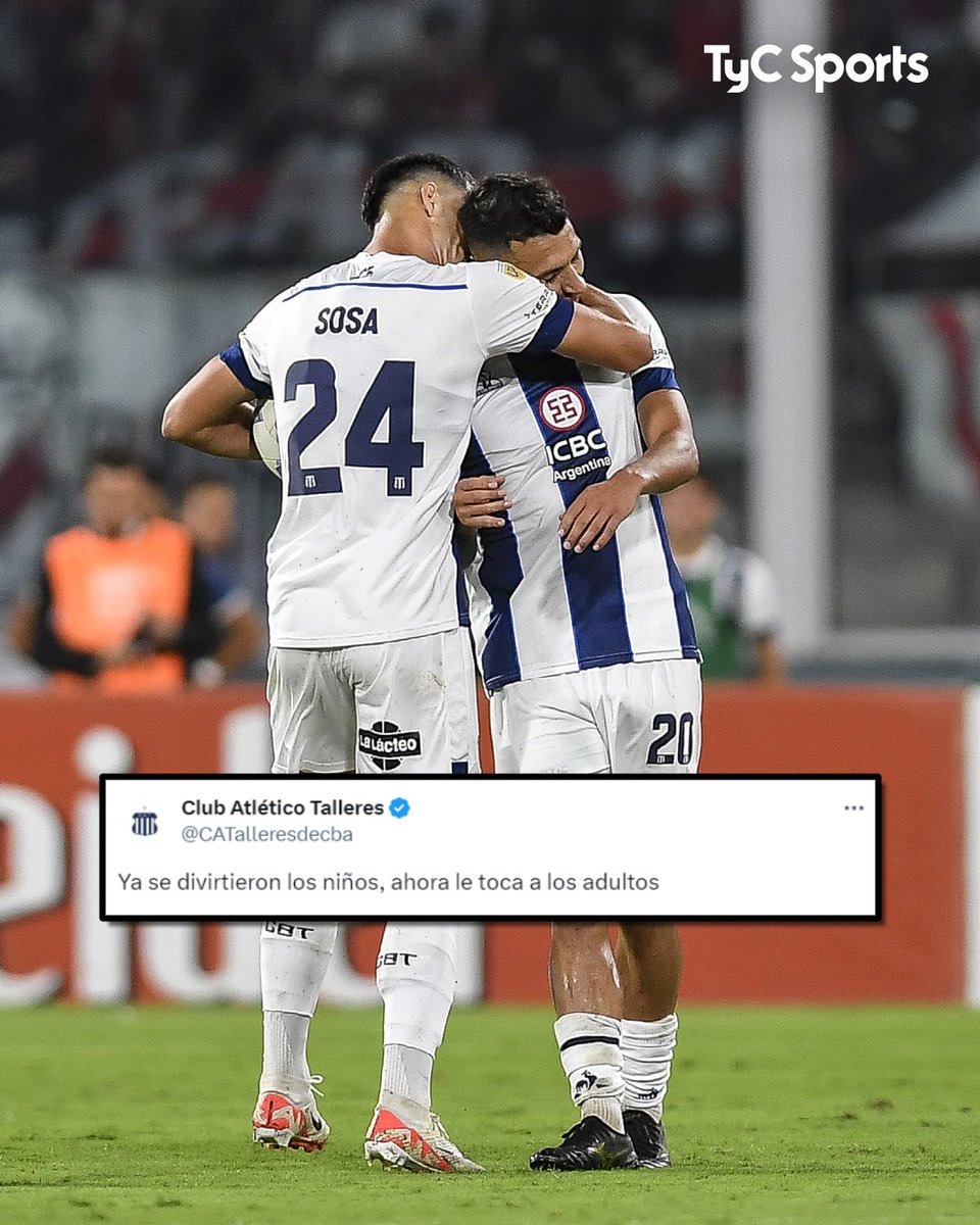 TyCSports's tweet photo. La CHICANA de TALLERES una vez finalizado el sorteo de la #CopaSudamericana. https://t.co/XCNiU23tJj