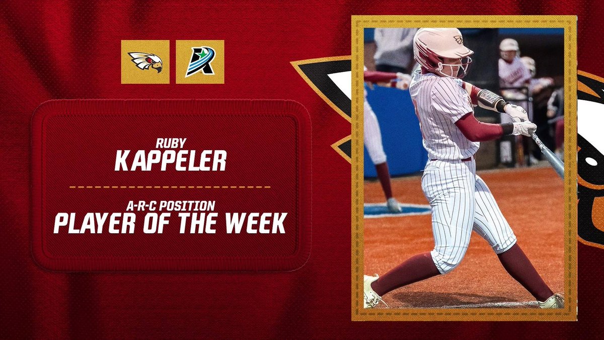 CoeAthletics's tweet photo. Ruby Kappeler named A-R-C Softball Position Player of the Week.

@CoeSoftball @AmerRiversConf 
📰https://t.co/O8znM6Y1c1

#KohawkNation https://t.co/BDG4ttHK8R
