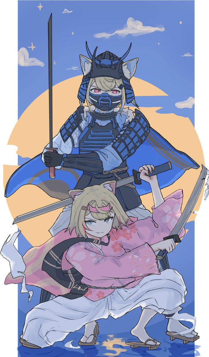 KEY_RA__'s tweet photo. #FWMCpix samurai twins!!! DONE!! https://t.co/Ycum8TGjqx