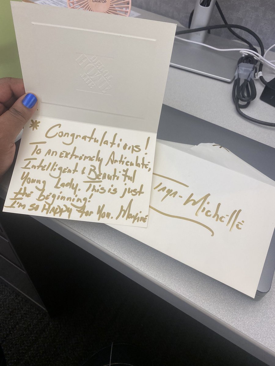 Yay for promotions! Happy to announce I accept a new role within Building Services 🎉 my wonderful admin wrote me this special note and I’m so grateful