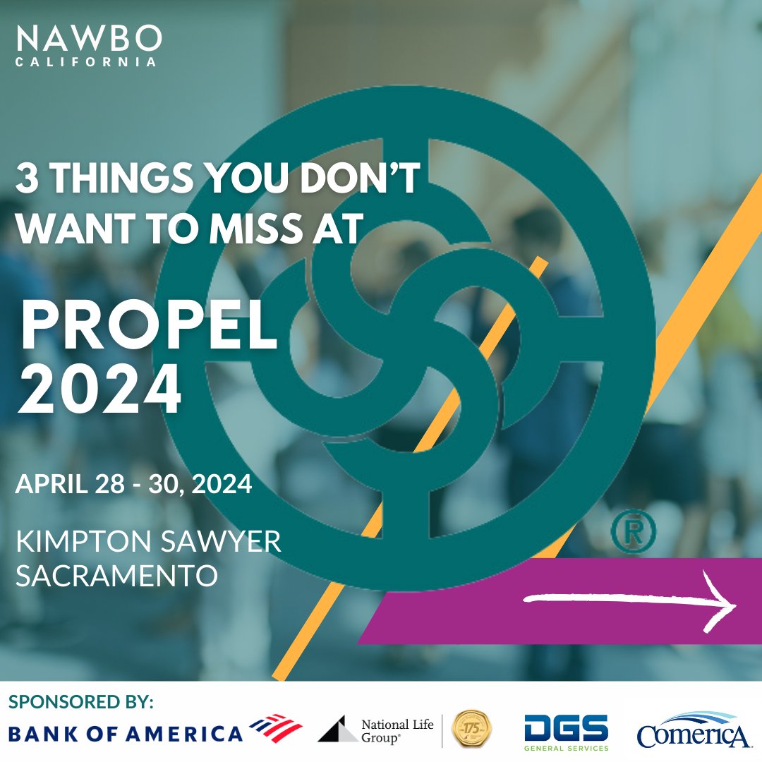 Propel is coming up &amp; we cannot wait to see you there! Don’t miss: 
1️⃣ Keynote speech  &amp; 4x Olympian, Chaunte Lowe. 
2️⃣ Women Business Owner of the Year Gala. 
3️⃣ Enter for a chance to win a stunning Gucci bag giveaway! 
Get your tickets at nawbocapropel.com 🔗 #nawbo