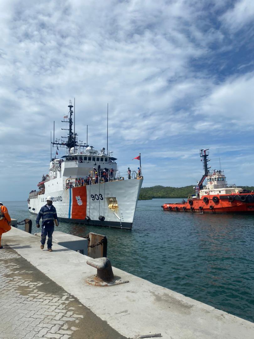 Welcome back @USCG to Port Moresby after a joint patrol with PNG law enforcement.