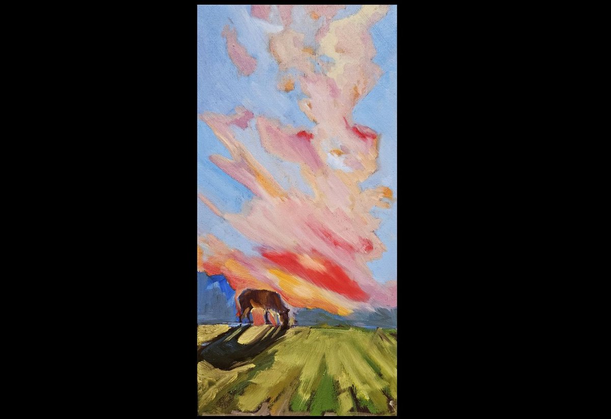 Lit sky
20" x 10"
Oil on stretched canvas

#OilPainting #ArtistsOnTwitter #Art