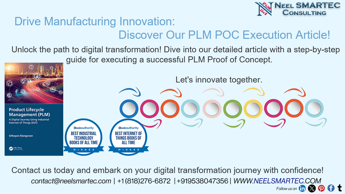 Transform your #business process #automation with @Neelsmartec step-by-step #PLM POC execution article. Drive #innovation and #success today! #Neelsmartec #ROI #ROV #NPD #Manufacturing neelsmartec.com/2023/08/10/fut…