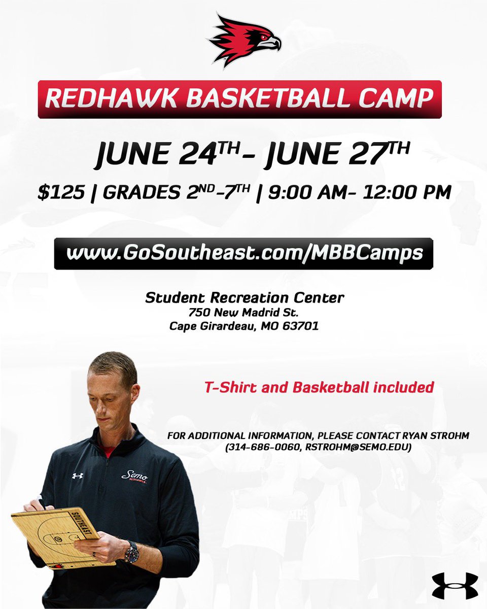 Registration for the Redhawk Camp is now open! Please see the link in the bio! 🔴⚫️🏀