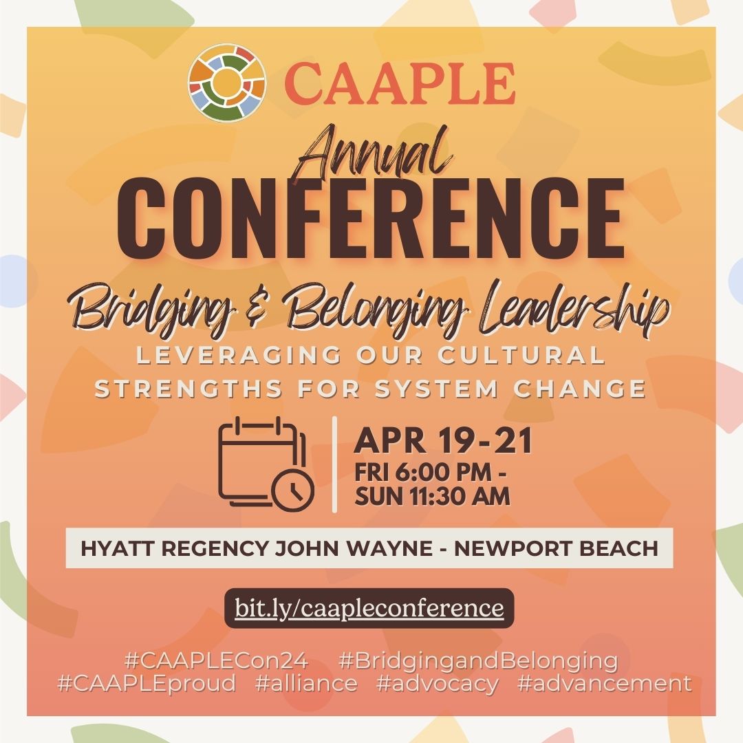 There's still time to register...don't miss out on CAAPLE's annual conference! We hope to see you in April! #CAAPLEproud #CAAPLECon24 #BridgingandBelonging #alliance #advocacy #advancement