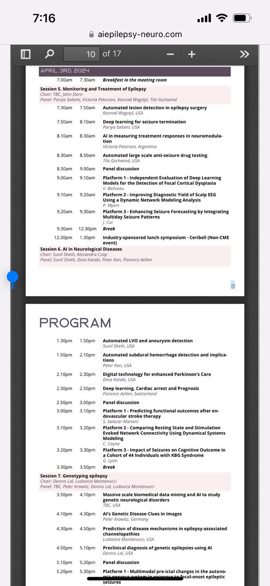 Please share:

You are interested in 3 days of ⛷️🏂  + 🤖 📈 📊 + #epilepsy 🧠 research?

Join us in two weeks at the second #epilepsy #AI conference in Park City, UT, USA 

Strong program! Join last minute in person or virtually:

aiepilepsy-neuro.com