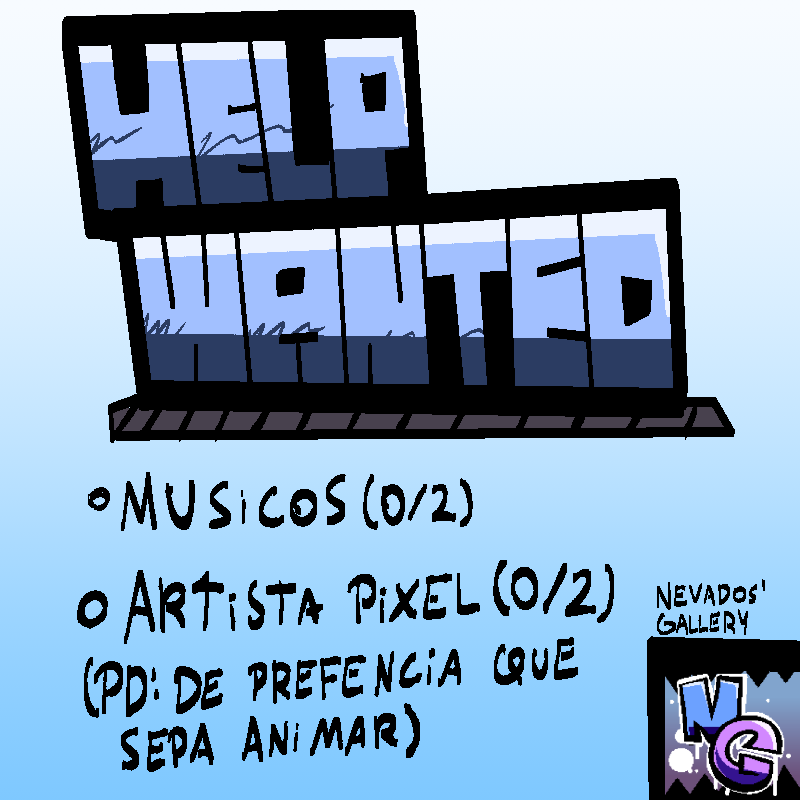 DelNevados's tweet photo. - [Se busca ayuda!] -
-. Buscamos mínimo 2 músicos para trabajar en el mod, y también 2 artista pixel (De preferencia que sepa animar) .-
[Comunicar a "svnk01" en Discord]
#fnf #fnfmod @FNFnewsespanis https://t.co/sqhdYbTheA