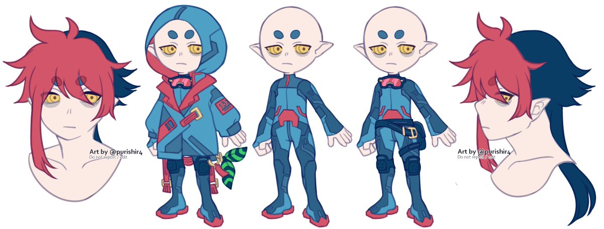 Purishir4's tweet photo. Memories where I was designing a character that I left forgotten forever. it still looks very pretty https://t.co/f2NJZ50vom