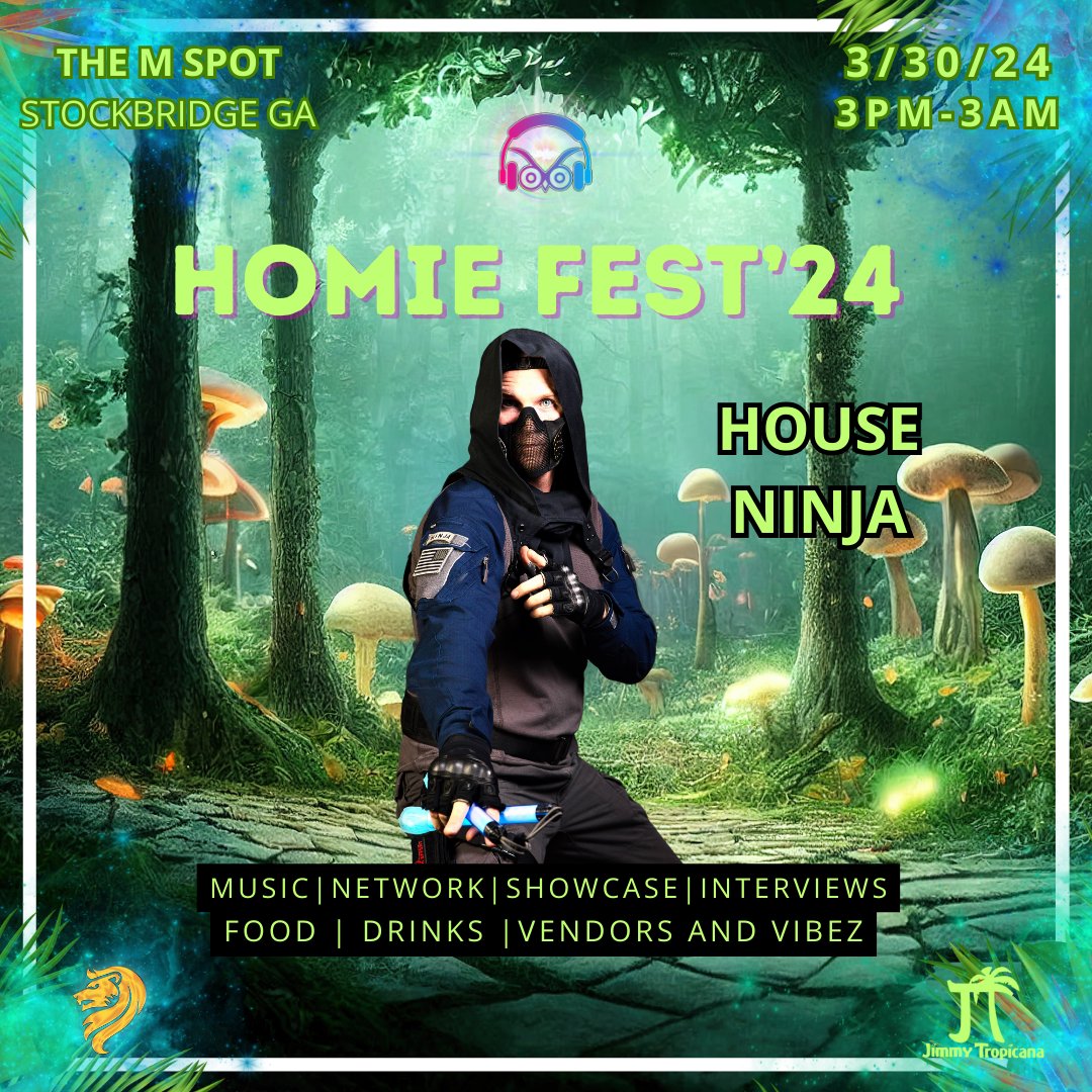 Heroes, on Saturday, March 30 I'll be performing at Homie Fest 2024 in Stockbridge,GA from 3pm -3am 🎶 Come enjoy an electrifying celebration of music, art, and creativity from across Atlanta.  ticketfairy.com/events/homie-f…
