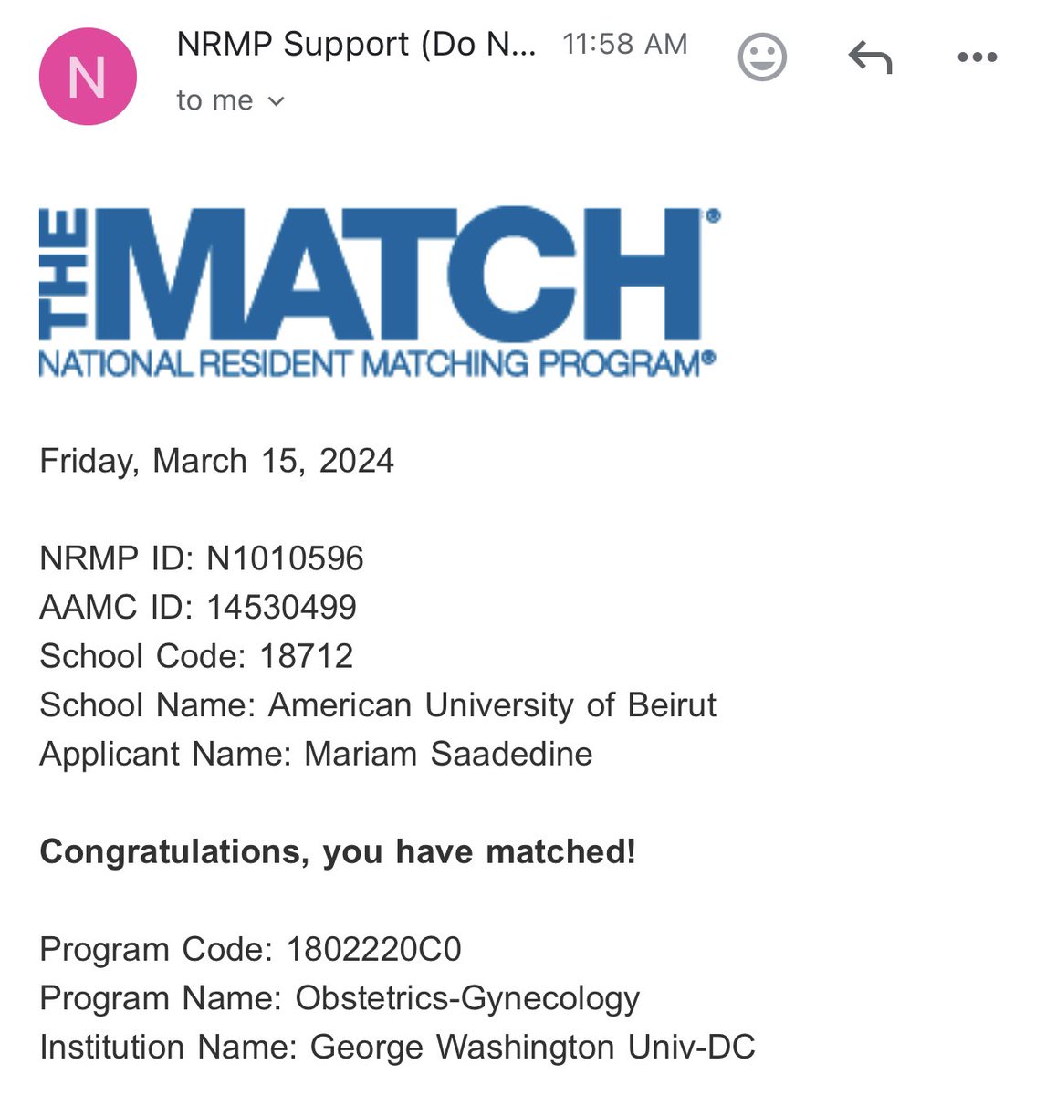 Mariam Saadedine (@mariamsaadedine) on Twitter photo Late to the party, but I am beyond excited to be starting my OBGYN residency <a href="/GWOBGYN/">GW Obstetrics & Gynecology</a>!!!
This is a dream coming true!
ALSO one of my best friends and I will get to be co-residents🤩😍 <a href="/GaelleMassoud/">Gaelle Massoud</a>
So much looking forward to this!
<a href="/AUB_Lebanon/">American University of Beirut</a> Late to the party, but I am beyond excited to be starting my OBGYN residency <a href="/GWOBGYN/">GW Obstetrics & Gynecology</a>!!!
This is a dream coming true!
ALSO one of my best friends and I will get to be co-residents🤩😍 <a href="/GaelleMassoud/">Gaelle Massoud</a>
So much looking forward to this!
<a href="/AUB_Lebanon/">American University of Beirut</a>