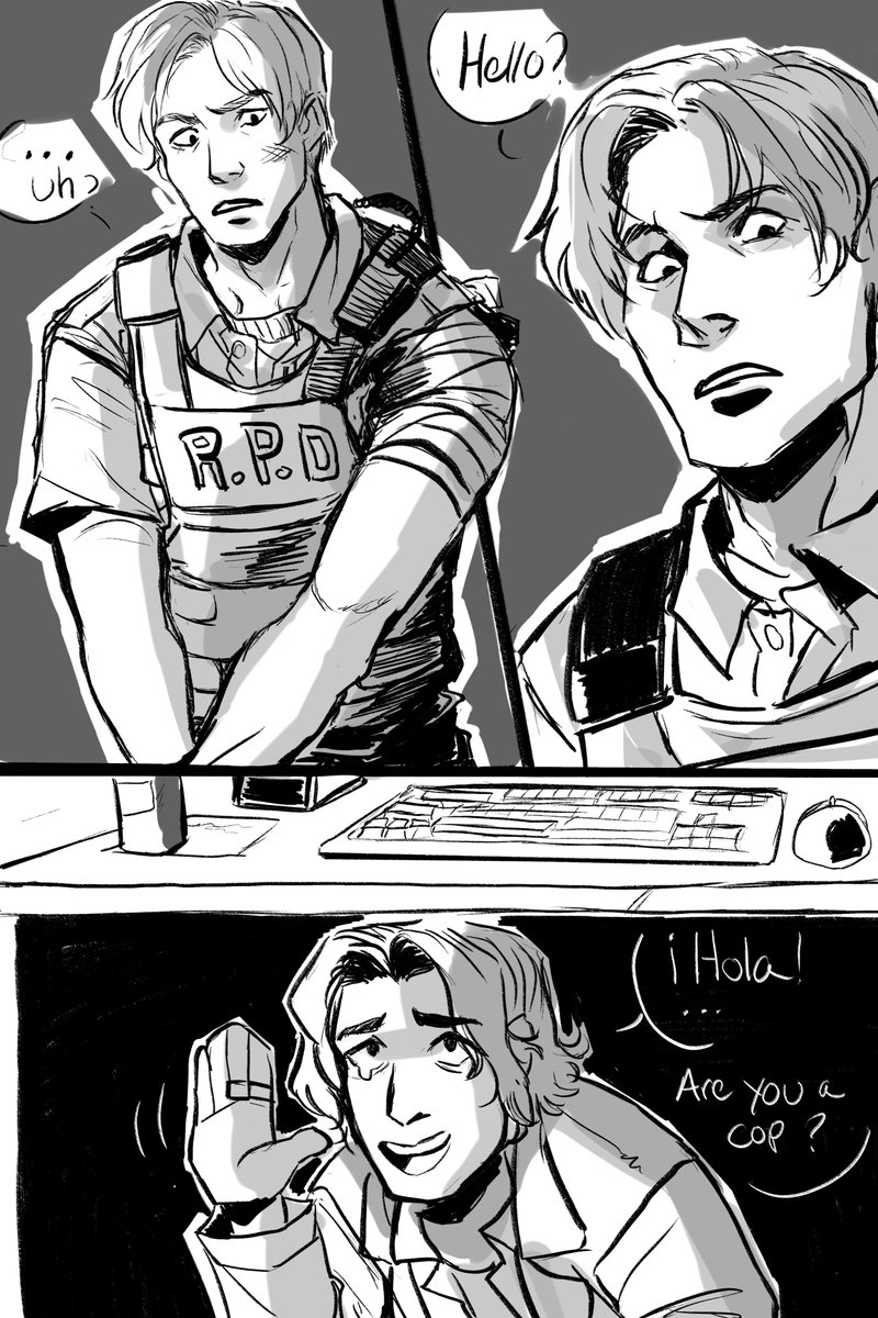skelesass's tweet photo. #SerennedyWeek2024 - Raccoon City
#REBHFun #ResidentEvil2 #LeonKennedy #LuisSerra #sketch https://t.co/b0BQmkGy5S