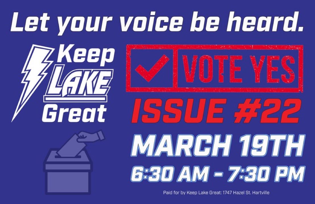 Every vote counts, and our community's future is at stake! The last operating levy passed by just 6 votes - let's not leave anything to chance this time. Your voice matters, so let's make sure it's heard loud and clear at the polls.