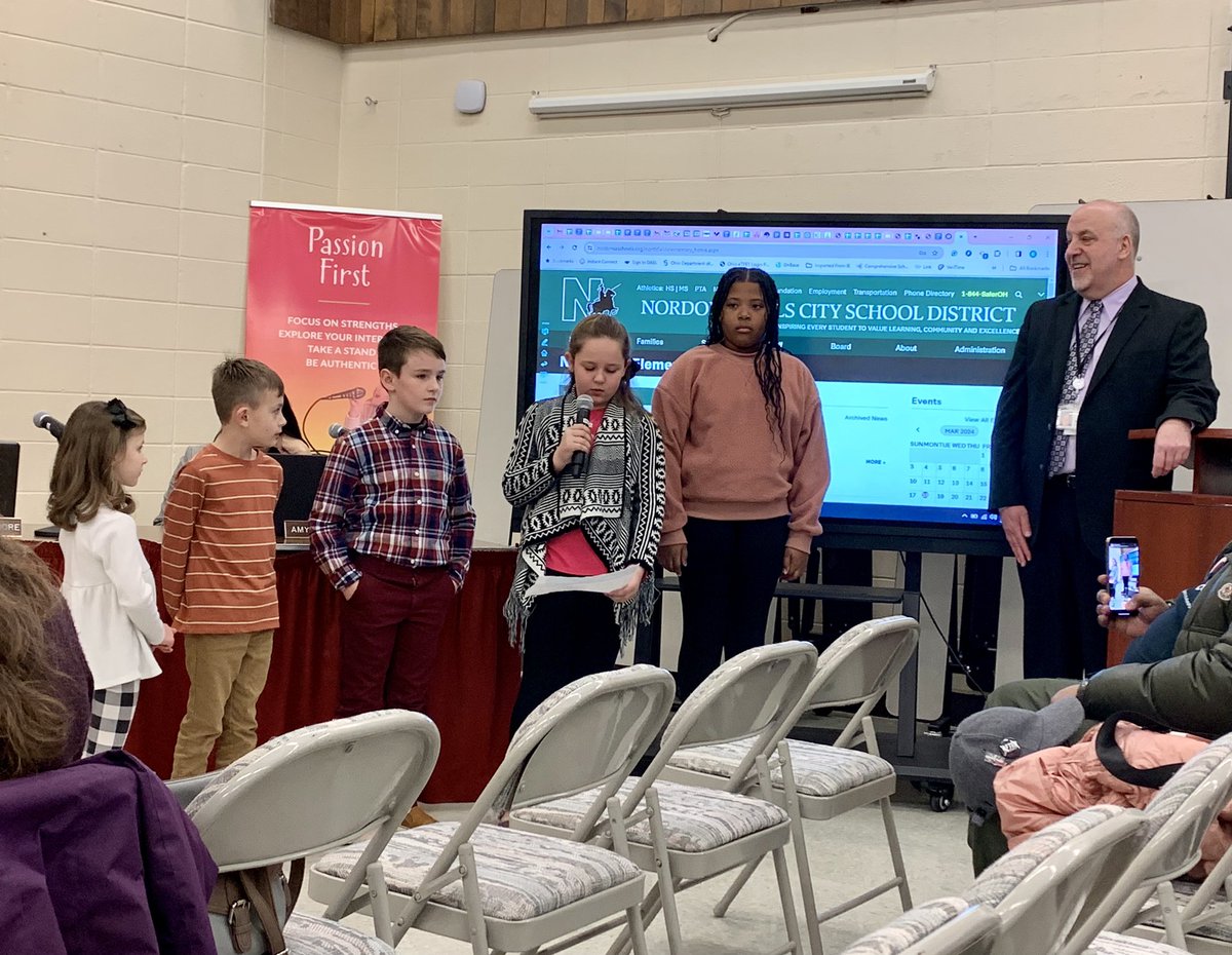 These kids did a wonderful job helping Mr. Kaminicki present to the board tonight about OSOB! @NFSquirePride #nordoniarocks
