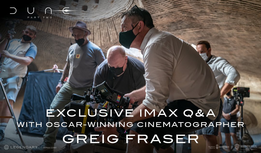 Love cinematography? Today’s your lucky day. Join the one and only Greig Fraser as he takes over IMAX’s social channels this week! Share all your questions about cinematography, #DuneMovie, and #FilmedForIMAX in the comments for your chance to get an answer from the two-time…