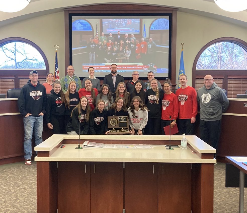 Thanks to the City Council for having us and presenting us with a Proclamation. Another great example of the community support here in Vermillion!