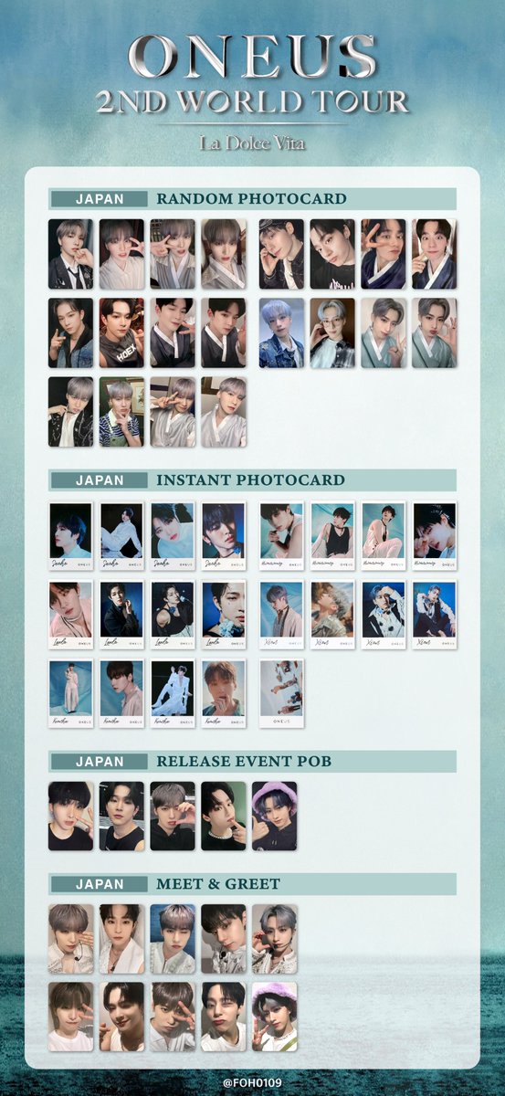 ONEUS 2nd World Tour - La Dolce Vita Photocard Template ONEUS