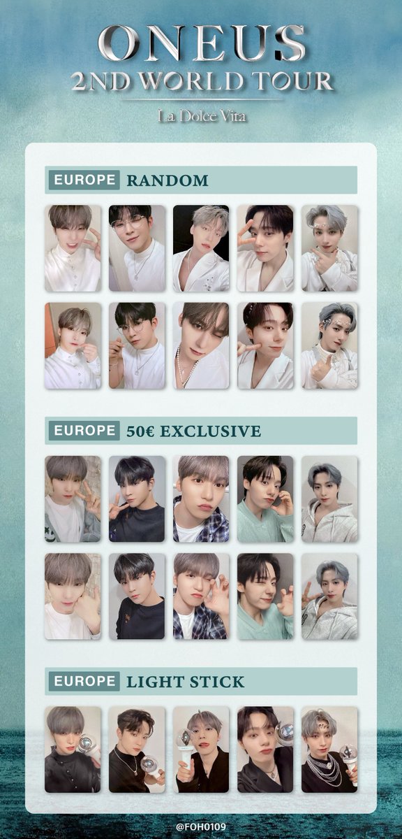 ONEUS 2nd World Tour - La Dolce Vita Photocard Template ONEUS
