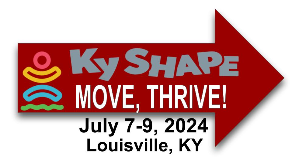 4 days until session proposal deadline for #MoveThrive24, but already presenter proposals from KY, OH, IL, IN, TN, SC, PA, VA & LA! Ask any previous presenter or attendee, @KY_SHAPE conference experience & hospitality is top notch! Submit yours here: kyshape.org/session-propos…