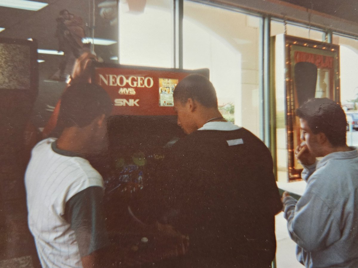 During my interview with the director of FATAL FURY: City of the Wolves, Hayato Konya. I showed him a picture taken in 1992 of us playing Fatal Fury.