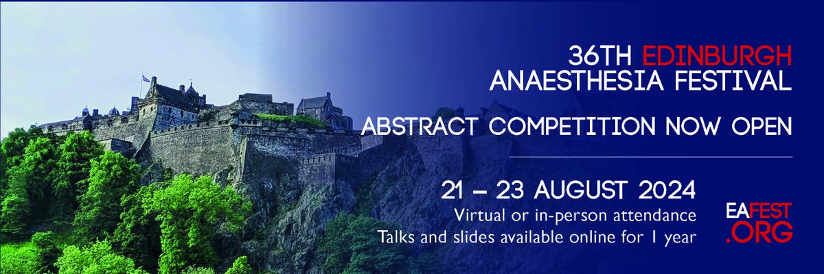 EAFestival's tweet photo. We are delighted Dr Simon Heaney will be discussing 'How to manage surgical patients with diabetes' at our 36th Edinburgh Anaesthesia Festival (21-23 August 2024 @RCPEdin ).  Registration is now OPEN.  We hope you can join us for 3 days jammed pack with 20 speakers covering a huge array of topics.   Our full proramme will be available at https://t.co/OUDlhDERJ9 shortly.  Either join us in peson or virtually.  All delegates can access talks and slides for one year following the conference.