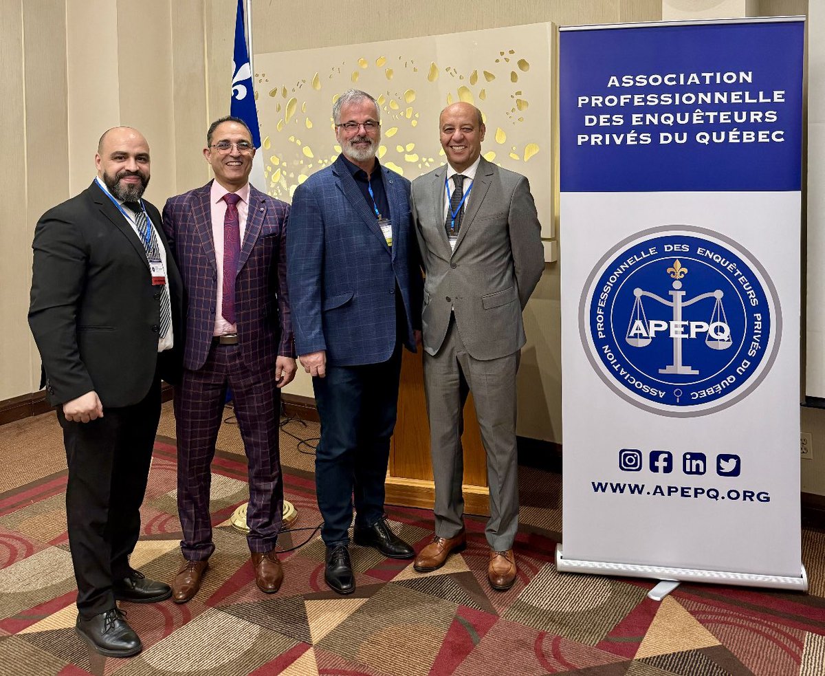 BMDInvestigati1's tweet photo. Notre président, et #vice-#président de la #ASSOCIATION #PROFESSIONNELLE DES #ENQUÊTEURS #PRIVÉS DU #QUÉBEC , M. Abdel Kabir Belbsir qui avait le mandat d’animer le dernier assemblée général de l’Association . https://t.co/OwN2AV5MFY