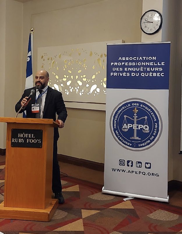 BMDInvestigati1's tweet photo. Notre président, et #vice-#président de la #ASSOCIATION #PROFESSIONNELLE DES #ENQUÊTEURS #PRIVÉS DU #QUÉBEC , M. Abdel Kabir Belbsir qui avait le mandat d’animer le dernier assemblée général de l’Association . https://t.co/OwN2AV5MFY