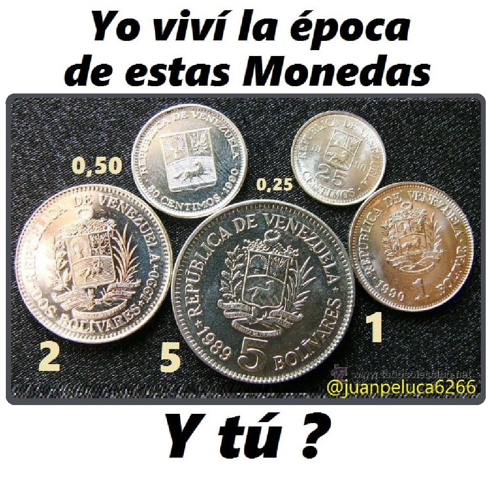 El sencillo...
Con Cinco Bolívares en la Escuela literalmente hablando era Millonario.