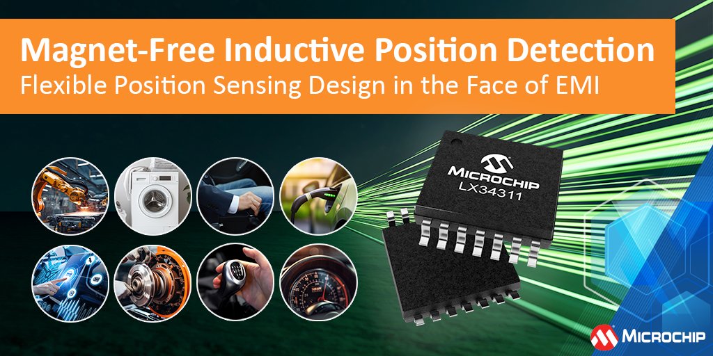 MicrochipTech's tweet image. Are you looking for a position sensor that can produce highly accurate data and operate with low power consumption? The LX34311 sensor makes it all possible, while also being ASIL B safety compliant. mchp.us/48Yi8Bn #InductivePositionSensor #HighAccuracy
