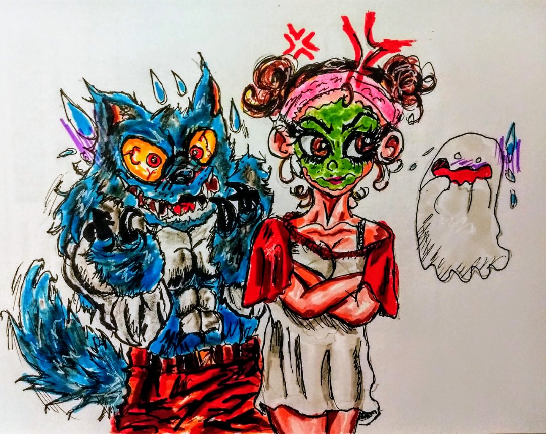 YoSuperSon91's tweet photo. I was inspired to draw by the strange rituals girls do for beauty. There's nothing more scarier than an avocado mask 😱! #Illustration #Drawing #Doodle #Sketch #Art #kawaii #cute #funny #girls #avacado #werewolf #ghost #anime #ArtistOnTwitter #perfectskin https://t.co/tEiHJ50NRL