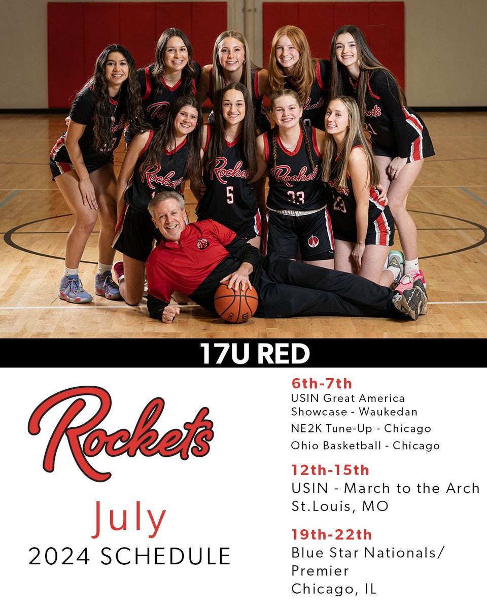 Rosters are final and the schedule is set. 

The Illinois Rockets are ready for an exciting 2024 season. 

Colleges come out and see what our 17u Red has to offer