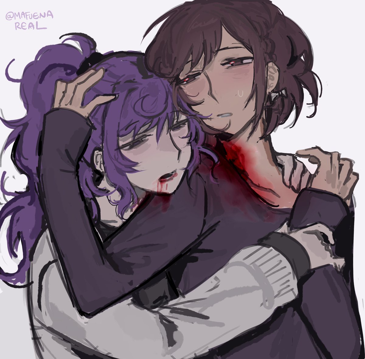 mafuenareal's tweet photo. redraw of that one mafuena cannibalism drawing i did some months ago hey gang https://t.co/SCnRJMuzbq