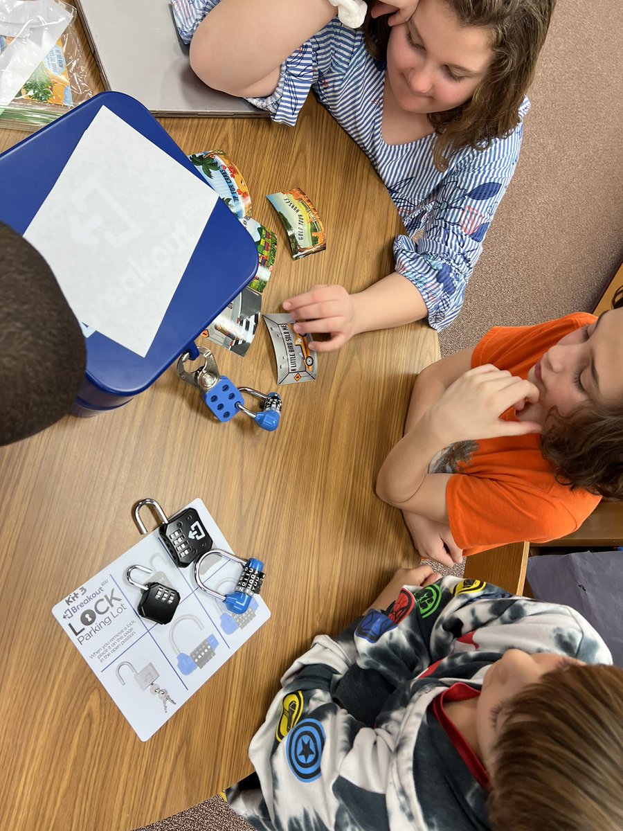 SeitzHalie's tweet photo. Proud of all of our groups today on our Idiom Bandits Breakout! Thank you Mrs. Carr, we can’t wait to try another one! 🤩 @breakoutEDU @HubMediaCenter @Hubbard_Elem https://t.co/Ov2llspG8w