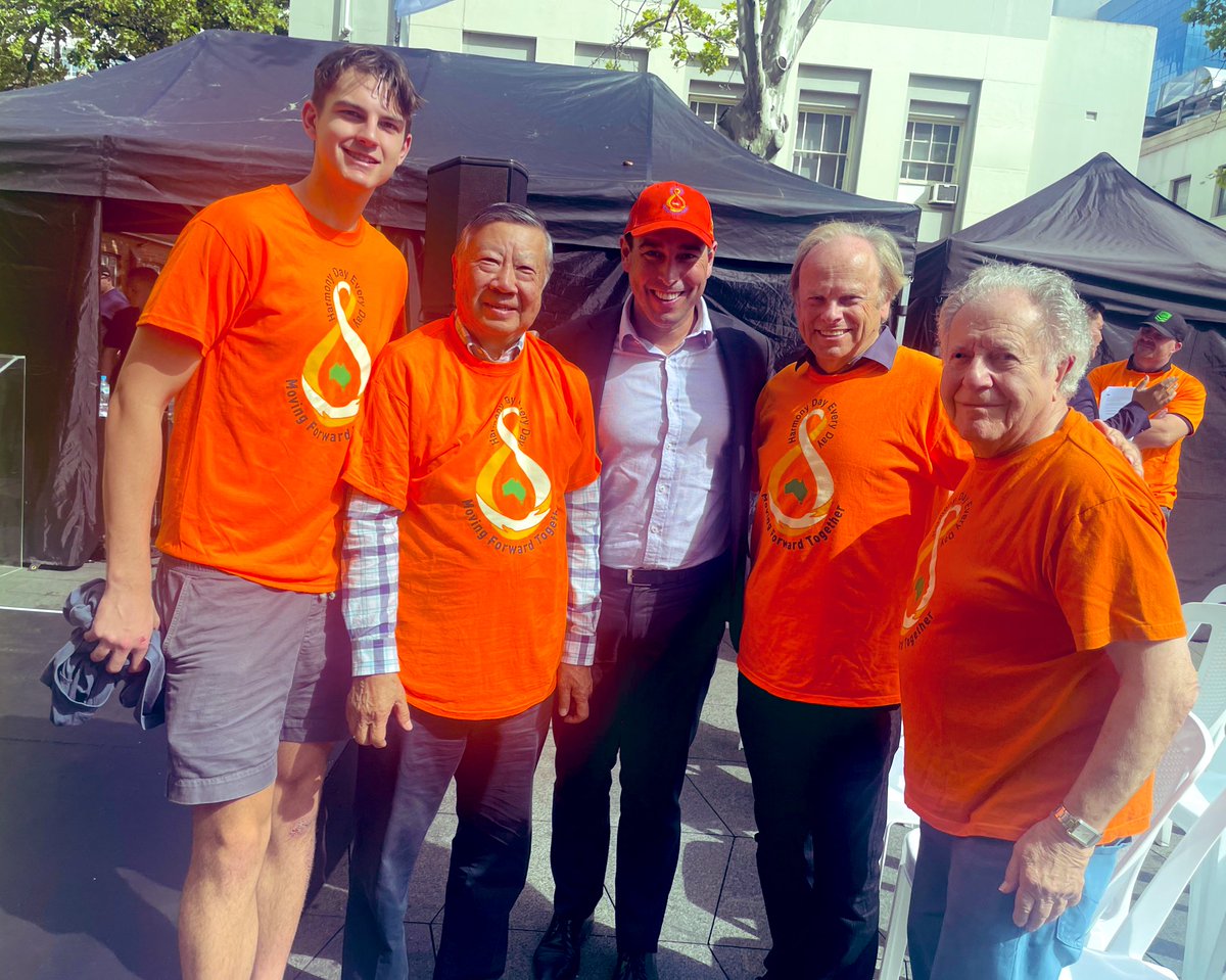 With the team from #movingforwardtogether &amp; Ernie Friedlander at the #HarmonyWalk <a href="/NRL/">NRL</a> #MulticulturalRound