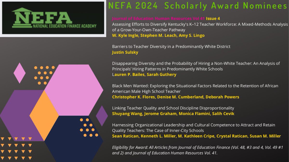 See three more slides below of Scholarly Award nominees. We congratulate all of our nominees!