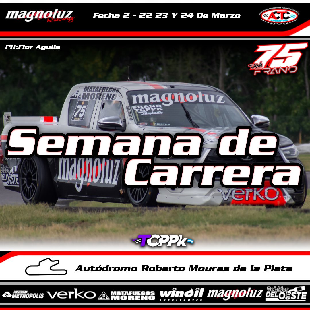 tano_frano's tweet photo. Qué larga se hizo la espera, pero ya estamos en #SemanadeCarrera 🚗💨!!!.

Se viene la segunda fecha del #TCPPickUp y vamos con todo a ratificar lo bueno hecho en la apertura del campeonato, y buscar así un gran resultado 👊. https://t.co/e1PlCQR7Fg