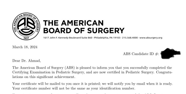 Thrilled to announce that I'm officially a board-certified pediatric surgeon! 🎉👩‍⚕️ It's been an incredible journey filled with challenges and growth. Huge thanks to my #mentors and #colleagues for unwavering encouragement! #PedSurgBestSurg #BoardCertified @AmBdSurg